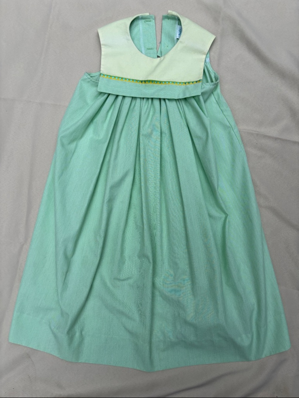 Girls' Mint Green Pleated Casual Dress
